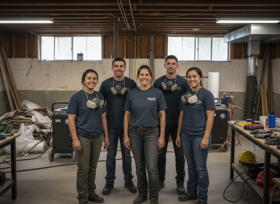 The Mold Remediation Service Midway City team at work in Midway City