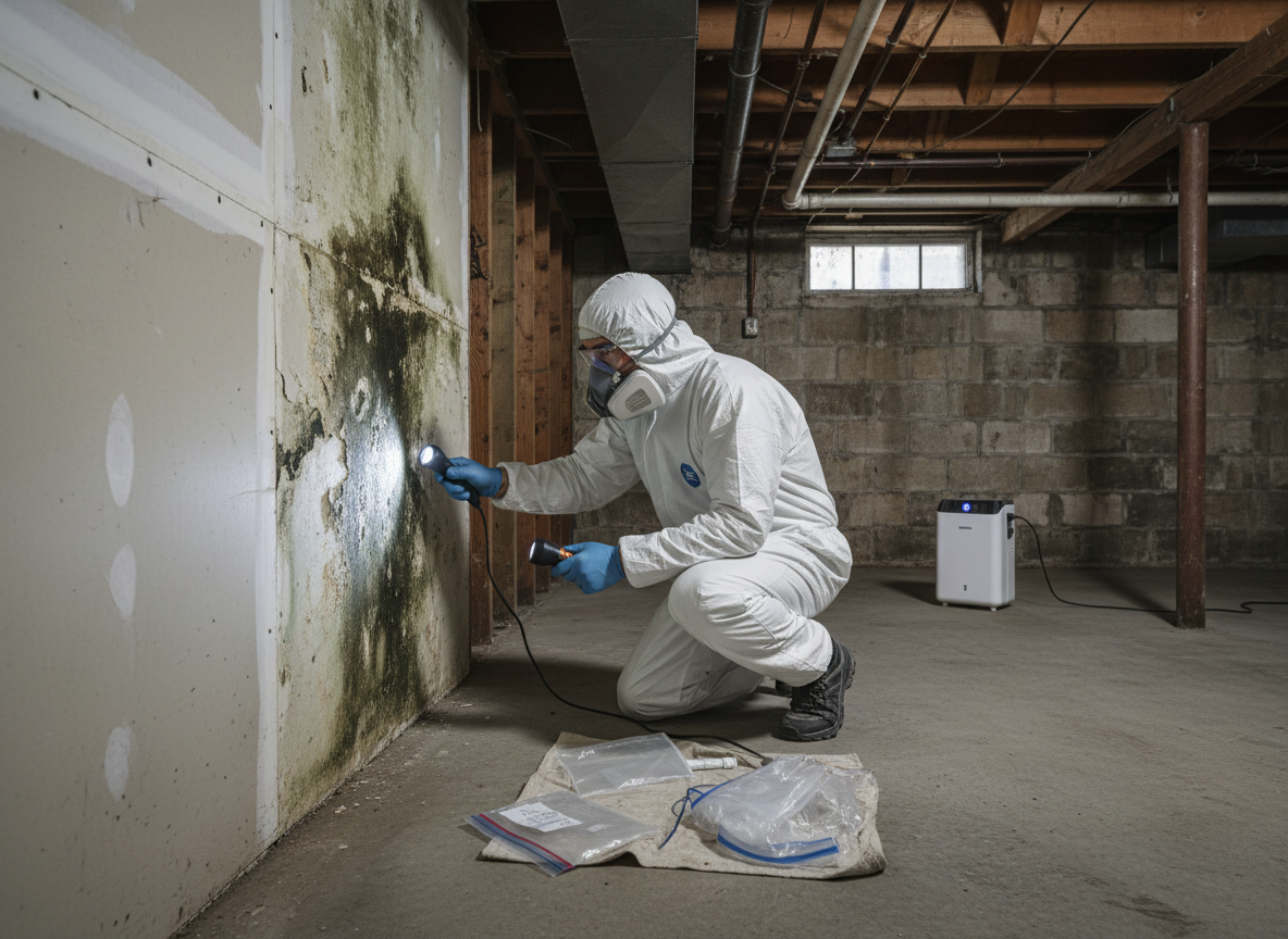 Basement Mold Inspection in Midway City, CA