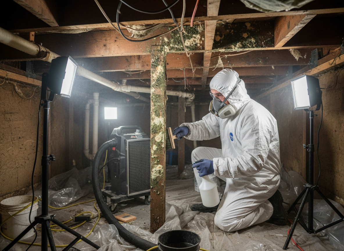 Crawl Space Mold Removal in Midway City, CA